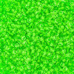 10/0 Preciosa Seed Beads Crystal C/L Neon Green