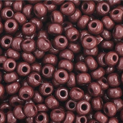 11/0 Preciosa Seed Beads Opaque Dark Brown #34926