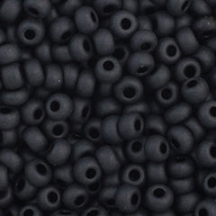 11/0 Preciosa Seed Beads Opaque Black Matte #34943