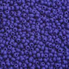 10/0 Preciosa Seed Beads Opaque Dark Royal Blue Matte