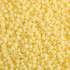 11/0 Miyuki Seed Beads Lemon Silk Opaque Duracoat #4451