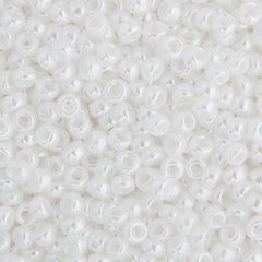 11/0 Miyuki Seed Beads White Pearl Opaque Luster #0420
