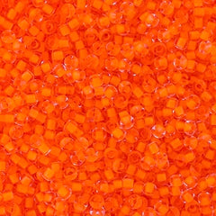 11/0 Preciosa Seed Beads Crystal C/L Neon Orange #01501