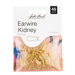 Kidney Earwire Findings – Approx. 19x10mm (46pcs, Stainless Steel)