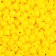 11/0 Preciosa Seed Beads Opaque Lemon Yellow #34916