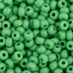 11/0 Preciosa Seed Beads Opaque Medium Green #34911