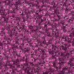 11/0 Preciosa Seed Beads Crystal C/L Neon Purple #01504