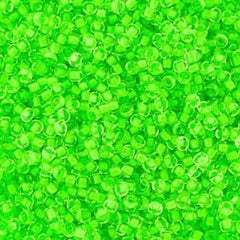 11/0 Preciosa Seed Beads Crystal C/L Neon Green #01503