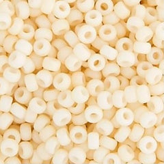 8/0 Miyuki Seed Beads Cream Opaque Matte, 22g Vial
