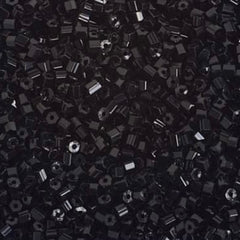 10/0 2-Cut Preciosa Beads Opaque Black