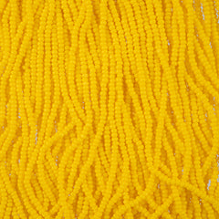 11/0 Charlotte Cut Preciosa (Czech) Bead Opaque Gold Yellow Strung
