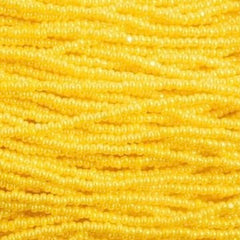 13/0 Charlotte Cut Preciosa (Czech) Bead Yellow Luster Strung