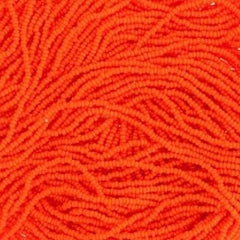 13/0 Charlotte Cut Preciosa (Czech) Bead Opaque Orange Strung