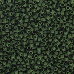 Delica 11/0 RD #2291 Frosted Glazed Emerald Matte 5.2g Vial