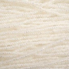 13/0 Charlotte Cut Preciosa (Czech) Bead Pearl White Iris Strung