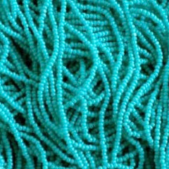 13/0 Charlotte Cut Preciosa (Czech) Bead Opaque Turquoise Strung