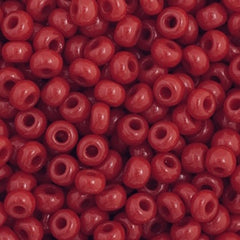 11/0 Preciosa Seed Beads Opaque Dark Red #34914