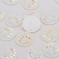 25mm Bear Round – Resin Sew-On (Sold in Pairs)