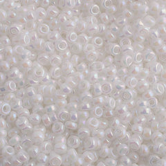 15/0 Miyuki Seed Beads White Pearl AB #0471