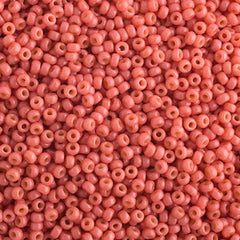 15/0 Miyuki Seed Beads Dark Salmon Pink Opaque Duracoat #4464