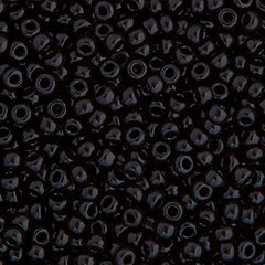 15/0 Miyuki Seed Beads Black Opaque #0401