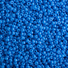 15/0 Miyuki Seed Beads Cornflower Blue Opaque Duracoat #4484