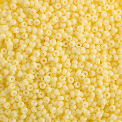 15/0 Miyuki Seed Beads Lemon Silk Opaque Duracoat #4451