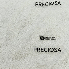 11/0 Preciosa Seed Beads Opaque White, 250g Bag Wholesale