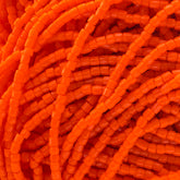 3-Cut 9/0 Czech Seed Beads Opaque Orange Strung