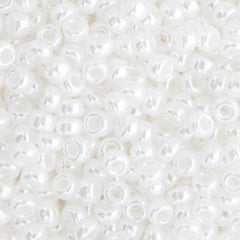 11/0 Miyuki Seed Beads White Pearl Ceylon #0528
