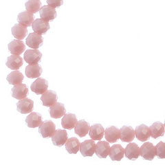 Crystal Lane Rondelle 2 Strand 7in (apx110pcs) 3x4mm Opaque Mauve