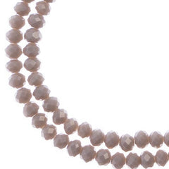 Crystal Lane Rondelle 2 Strand 7in (apx110pcs) 3x4mm Opaque Grey