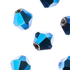 Crystal Lane Bicone 2 Strand 7in (apx96pcs) 4mm Blue Iris