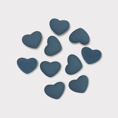18mm Matte Resin Heart Gems – Glue-On (Sold in Pairs)