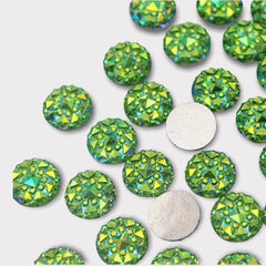 12mm AB Resin Round Spikes – Sold in Pairs (Multiple Colours Available)