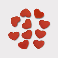 18mm Matte Resin Heart Gems – Glue-On (Sold in Pairs)