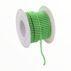 1 Yard SS6 Bright Green Gold Metal Chain Banding