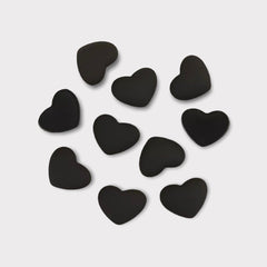 18mm Matte Resin Heart Gems – Glue-On (Sold in Pairs)