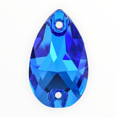 17×28mm Capri Blue Teardrop AAAAA Glass Crystal – Sew-On Gems