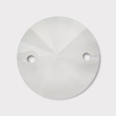 14mm Smokey Glass Rivoli – Sew-On, 2-Hole (Sold in Pairs)