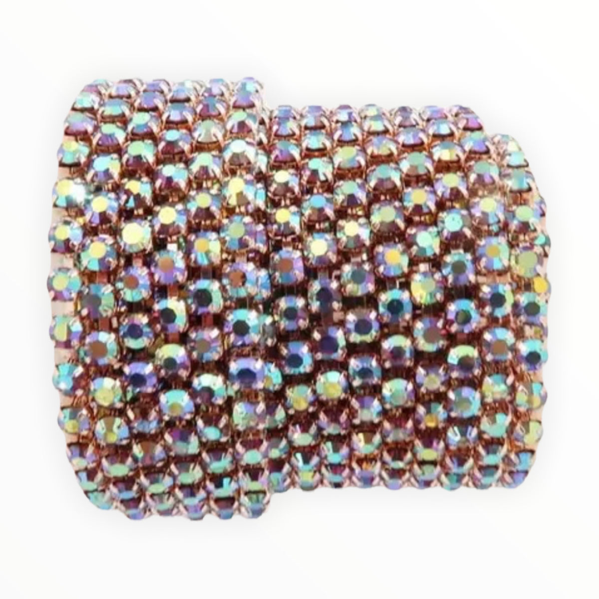 1 Yard SS6 Light Amethyst AB Champagne Gold Metal Chain Rhinestone Banding