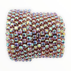 1 Yard SS6 Light Amethyst AB Champagne Gold Metal Chain Rhinestone Banding