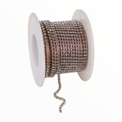 1 Yard SS6 Purple Shimmer Colourful Gold Metal Chain Banding