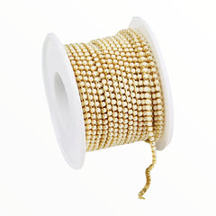 1 Yard SS6 Cream Gold Metal Chain Banding