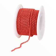 1 Yard SS6 Coral Colourful Metal Chain Rhinestone Banding
