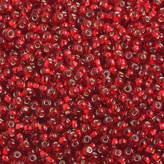 10/0 Preciosa Seed Beads Silver lined Red