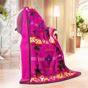 Navajo Sherpa Lined Silk Touch Throw – 50x60