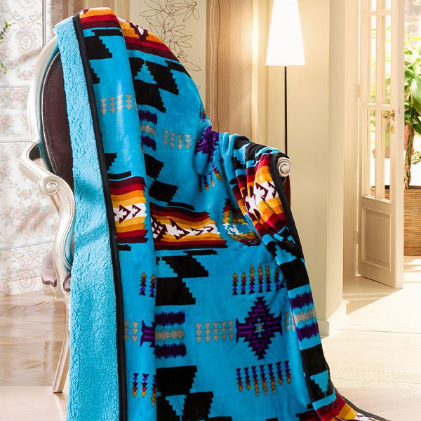 Sherpa Lined Silk Touch Throw, Multiple Colours