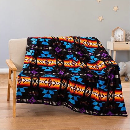 Silk Touch One-Ply Throw Blanket – Assorted Colours (50″×60″)