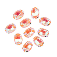 Crystal Lane DIY Sew-On Rhinestones – 10×14 mm Silver Setting (1 Pair)